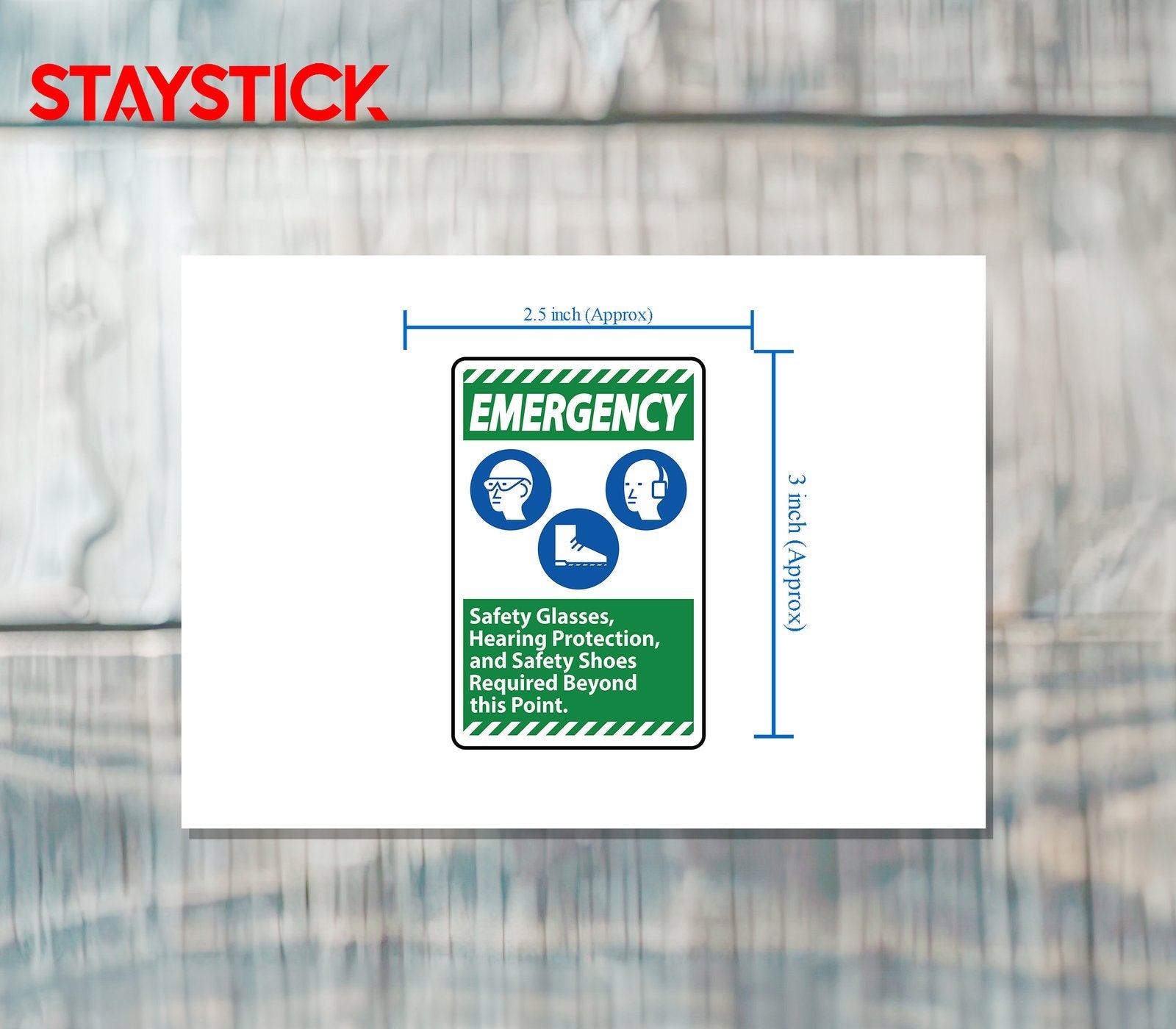 EMERGENCY SIGN STICKER Premium Vinyl Sticker