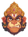 Hanuman Face Sticker Premium Vinyl Sticker