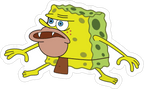 SpongeBob SquarePants Caveman Sticker Premium Vinyl Sticker