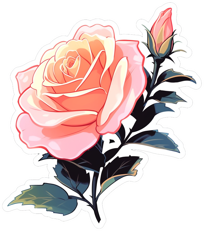 ROSE STICKER Premium Vinyl Sticker