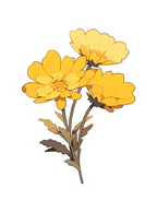 YELLOW FLOWER 2 STICKER Premium Vinyl Sticker