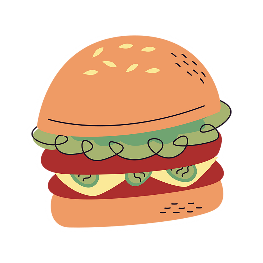 BURGER STICKER Premium Vinyl Sticker