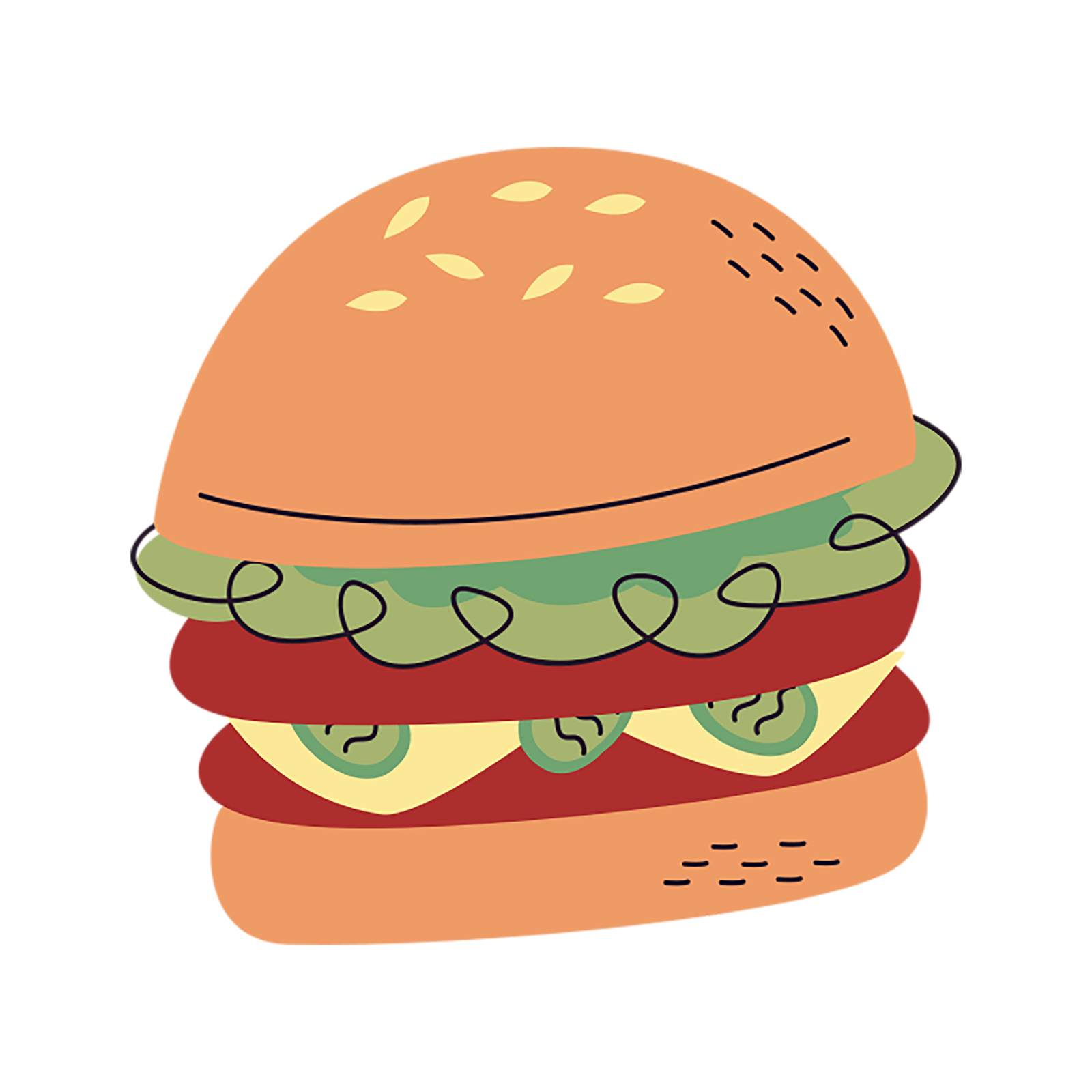BURGER STICKER Premium Vinyl Sticker