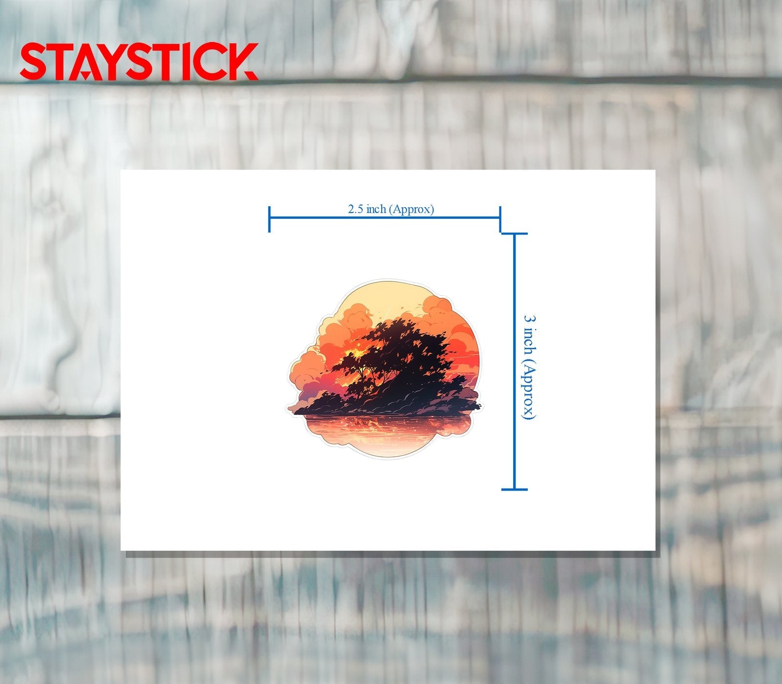SUNSET ISELAND STICKER Premium Vinyl Sticker