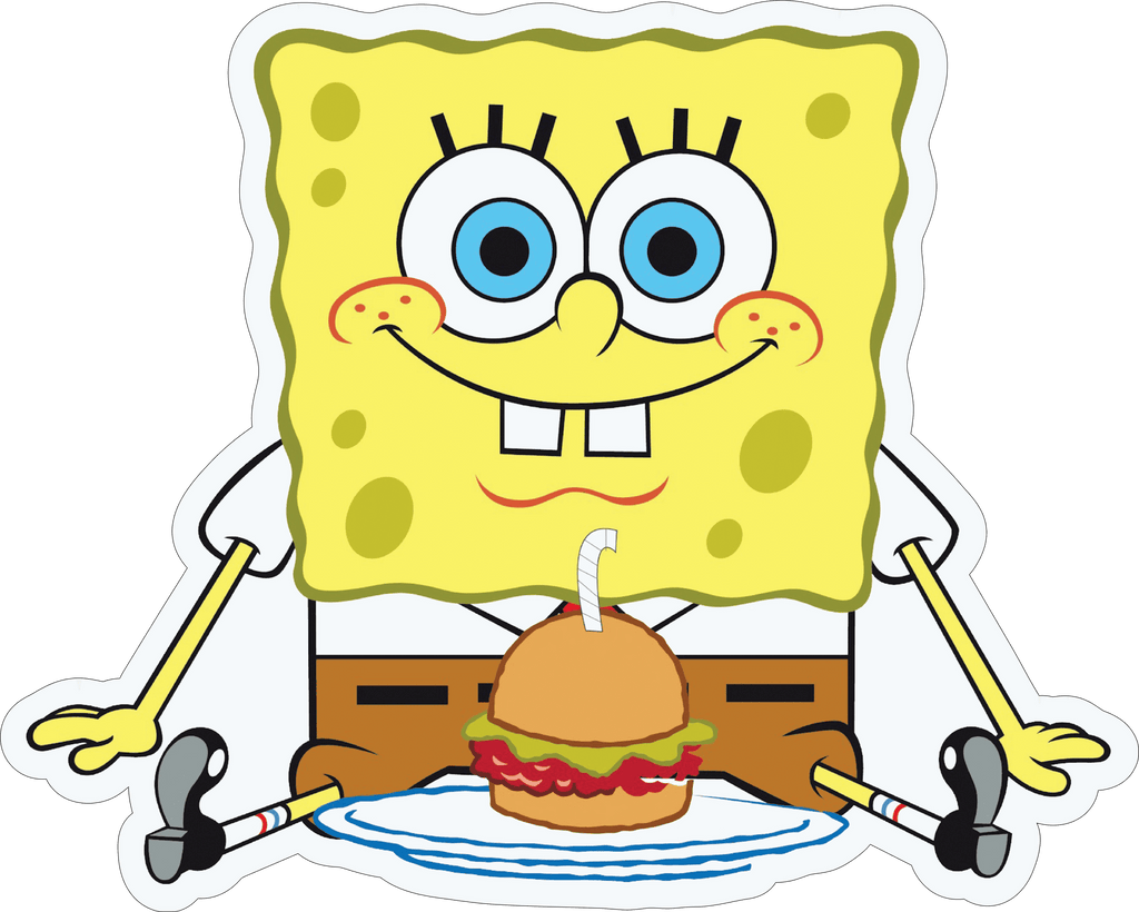Spongebob Squarepants Krabby Patty Sticker Premium Vinyl Sticker
