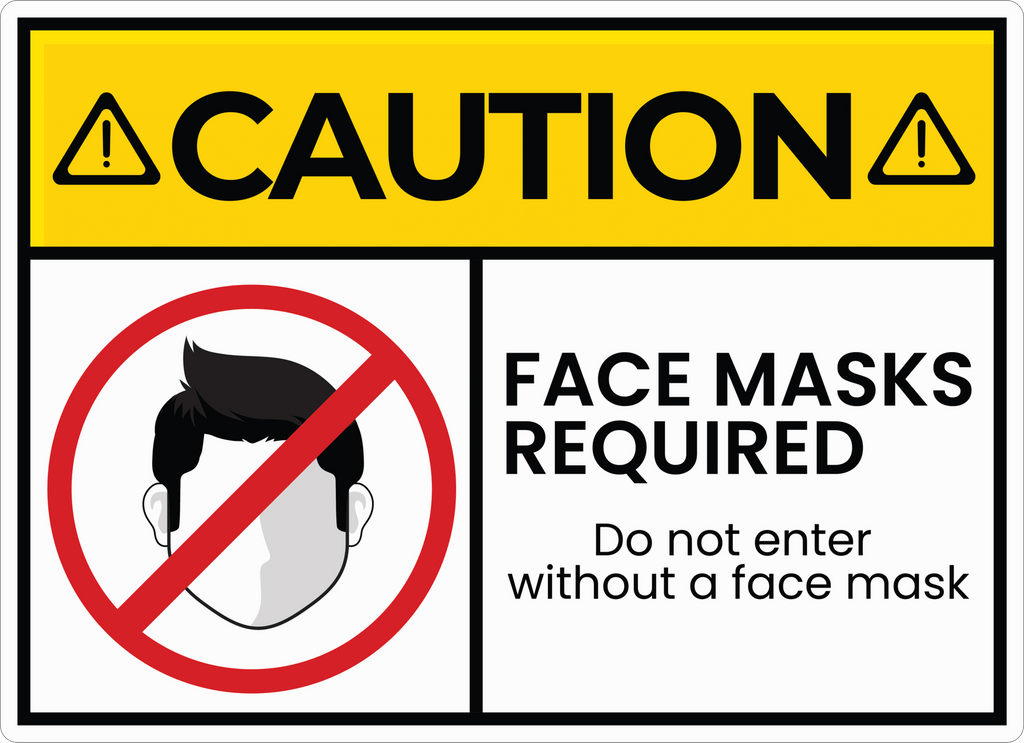 FACE MASK STICKER Safety Sticker