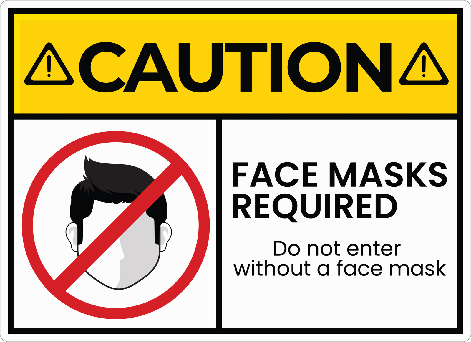 FACE MASK STICKER Safety Sticker