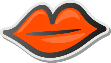 LIPS EMOJI STICKER Premium Vinyl Sticker