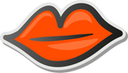 LIPS EMOJI STICKER Premium Vinyl Sticker