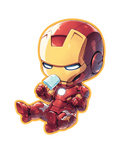 CUTE IRON MAN STICKER Premium Vinyl Sticker