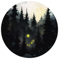 GLOWING MOON STICKER Premium Vinyl Sticker
