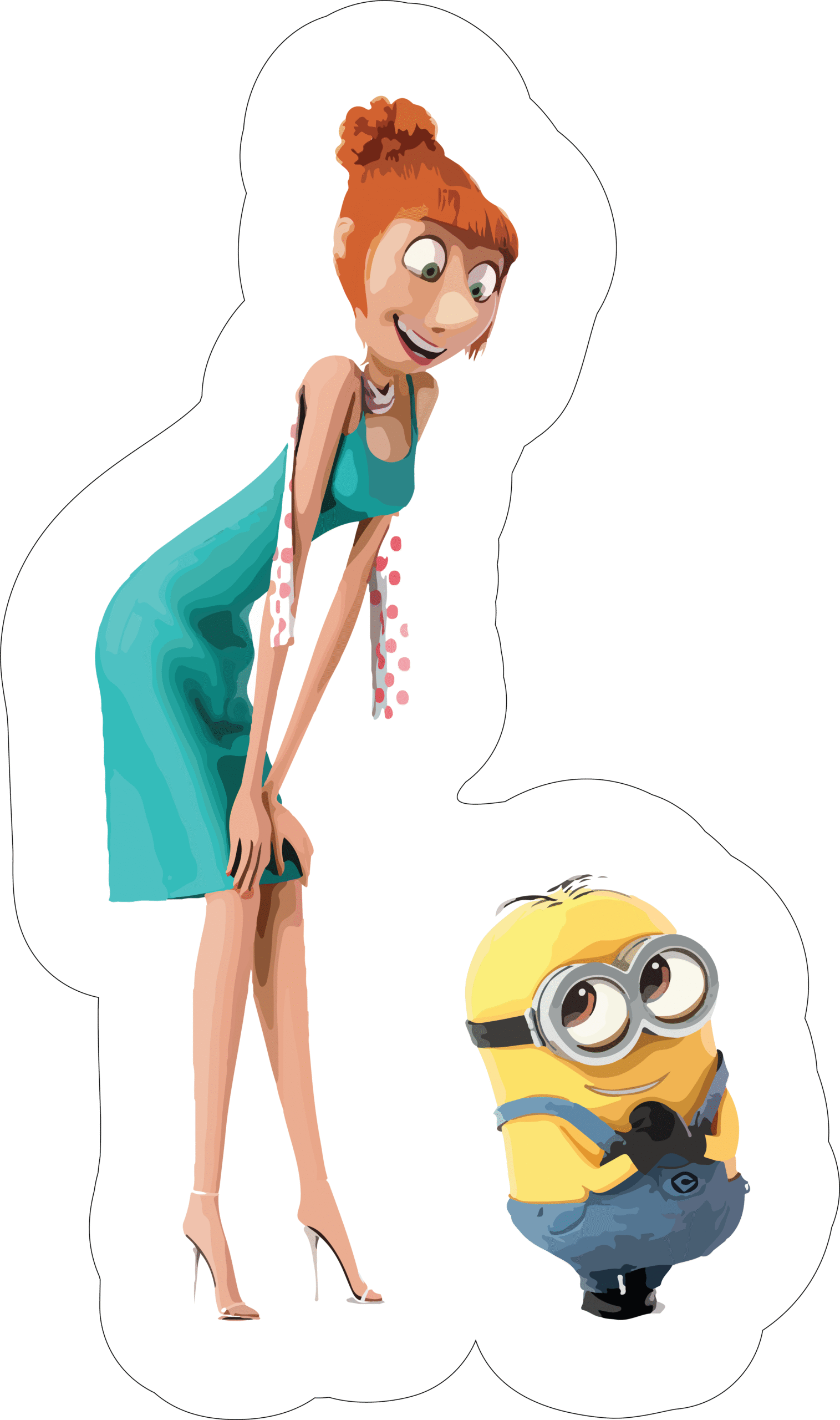 Scarlett Overkill and Minion Sticker Premium Vinyl Sticker