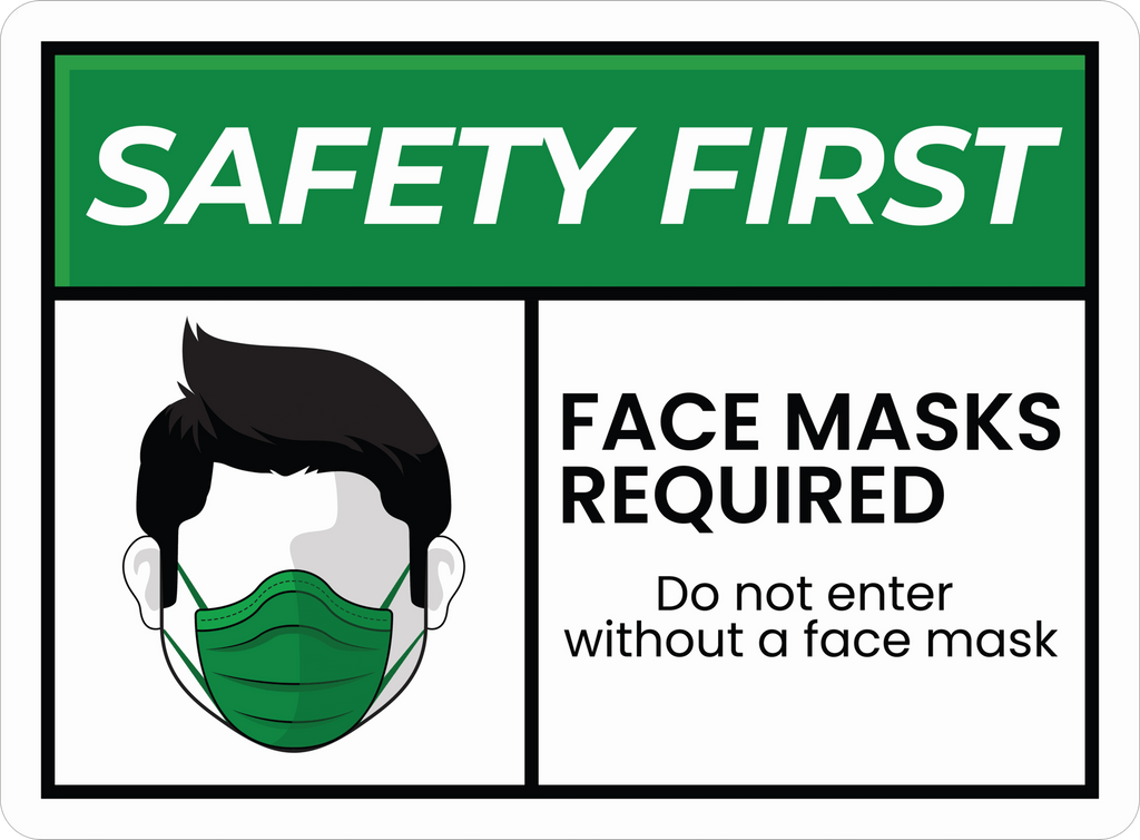 FACE MASK STICKER Safety Sticker