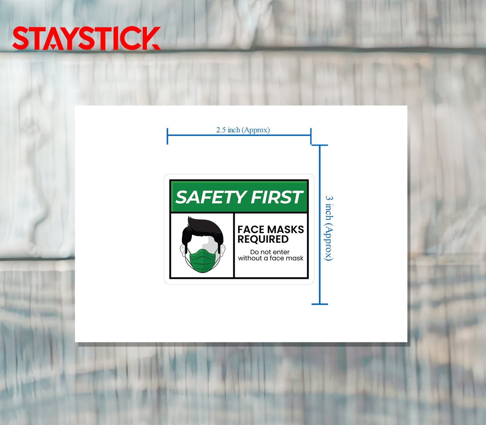 FACE MASK STICKER Safety Sticker