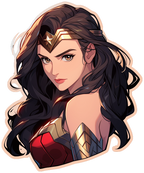 WONDER WOMEN STICKER Premium Vinyl Sticker