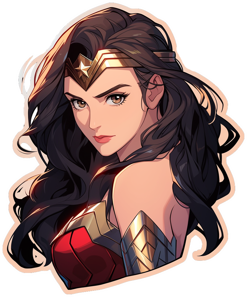 WONDER WOMEN STICKER Premium Vinyl Sticker