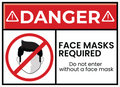 DANGER FACE MASK STICKER Premium Vinyl Sticker