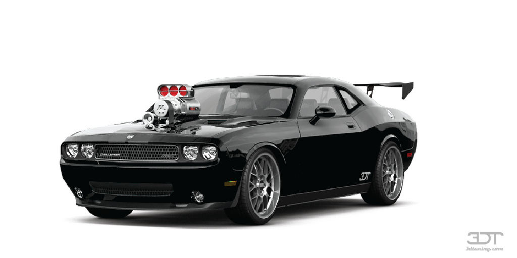 Black Dodge Challenger Supercharger Sticker Premium Vinyl Sticker