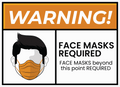 WARNING FACE MASK STICKER Premium Vinyl Sticker