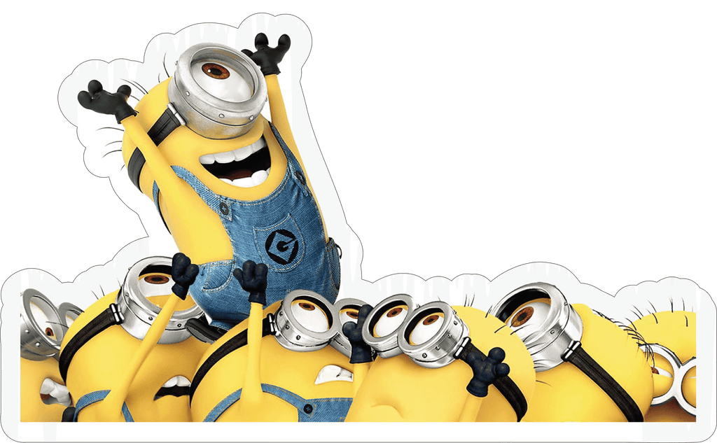 Excited Minions Group Sticker Premium Vinyl Sticker