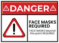 DANGER FACE MASK STICKER Safety Sticker