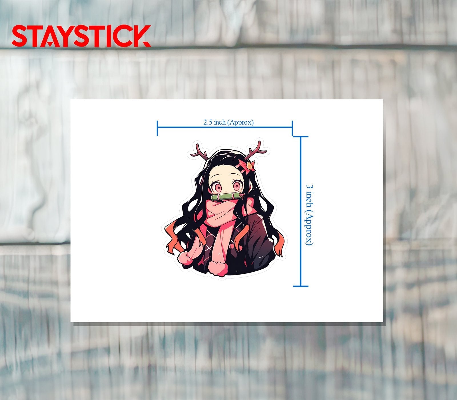 Nezuko Cartoon Sticker Premium Vinyl Sticker