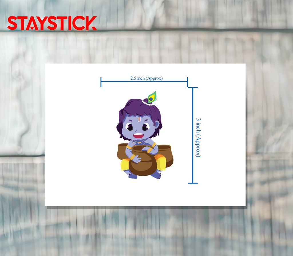 Baby Krishna Sticker Premium Vinyl Sticker