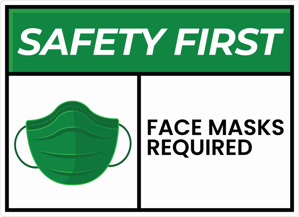SAFETY FACE MASK STICKER Premium Vinyl Sticker
