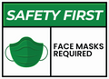 SAFETY FACE MASK STICKER Premium Vinyl Sticker