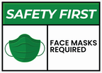 SAFETY FACE MASK STICKER Premium Vinyl Sticker