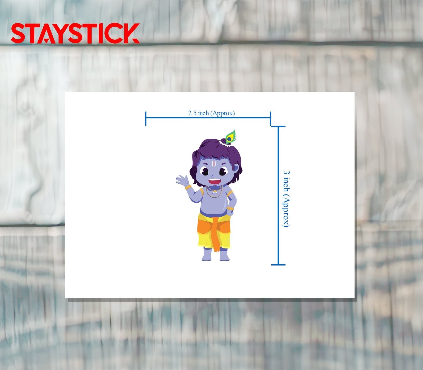 Smile Krishna Sticker Premium Vinyl Sticker