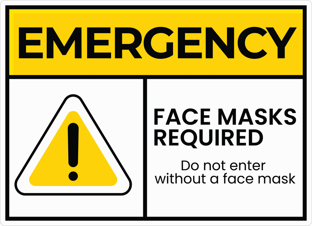 EMERGENCY FACE MASK STICKER Premium Vinyl Sticker