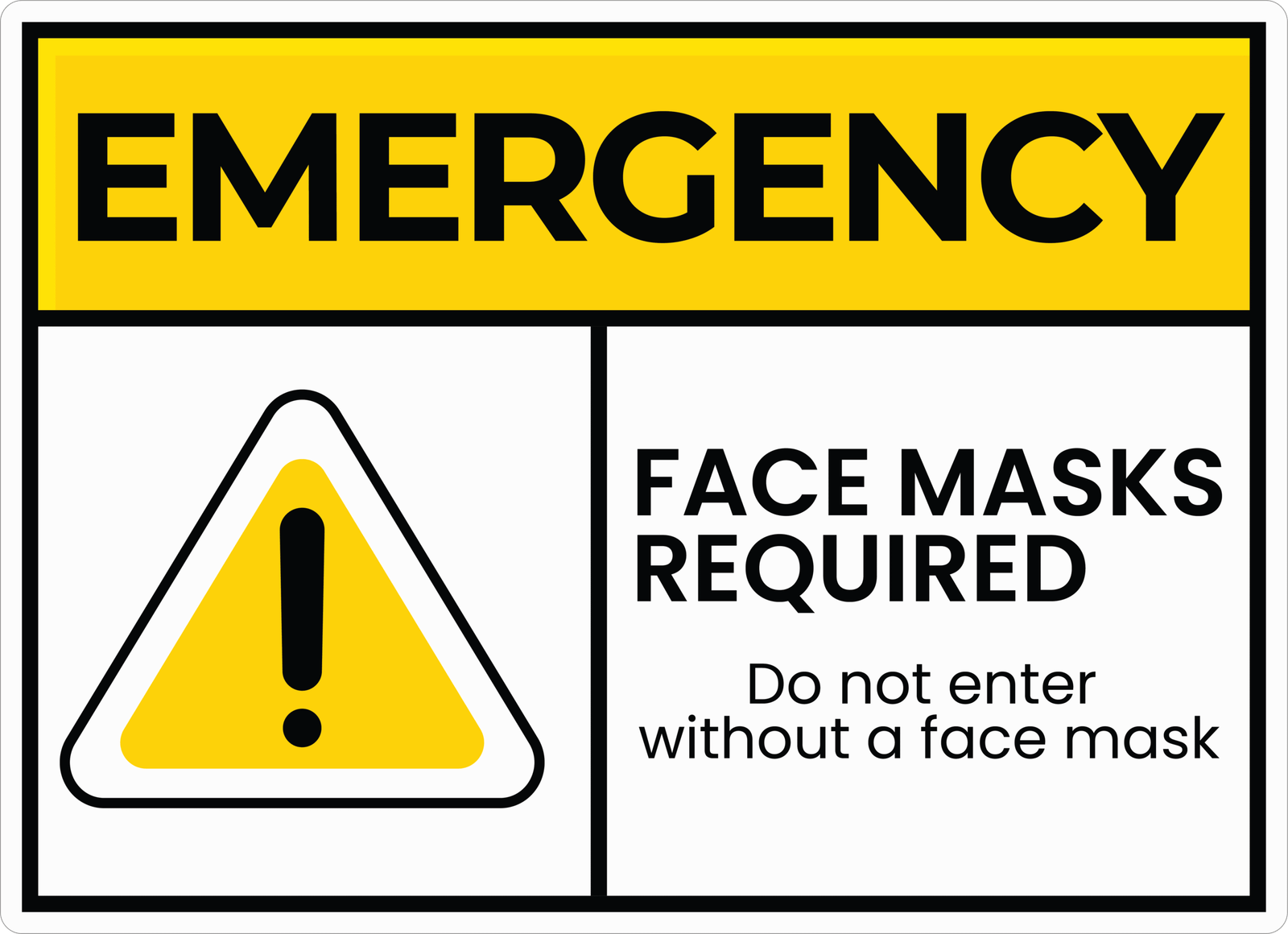 EMERGENCY FACE MASK STICKER Premium Vinyl Sticker