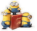 Minions with Suitcase Sticker Premium Vinyl Sticker