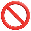 RED PROHIBITED STICKER Premium Vinyl Sticker