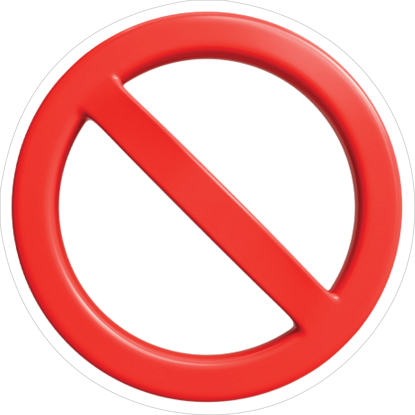 RED PROHIBITED STICKER Premium Vinyl Sticker