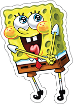 SpongeBob SquarePants Excited Sticker Premium Vinyl Sticker