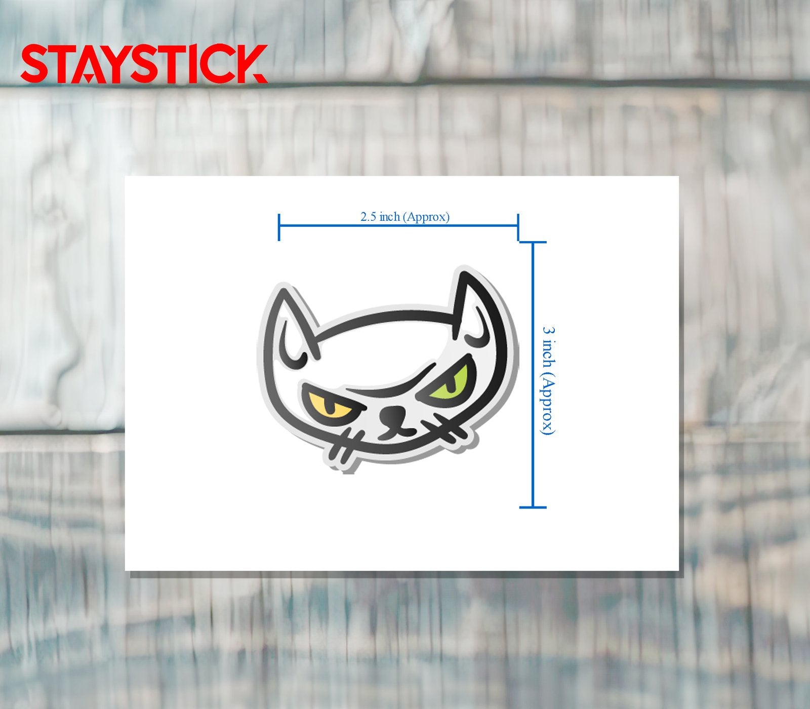 ANGRY CAT STICKER Premium Vinyl Sticker