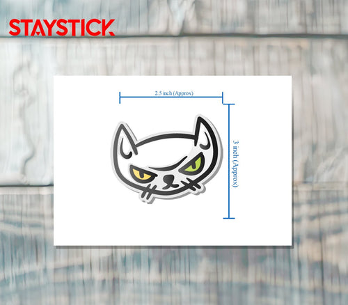 ANGRY CAT STICKER Premium Vinyl Sticker