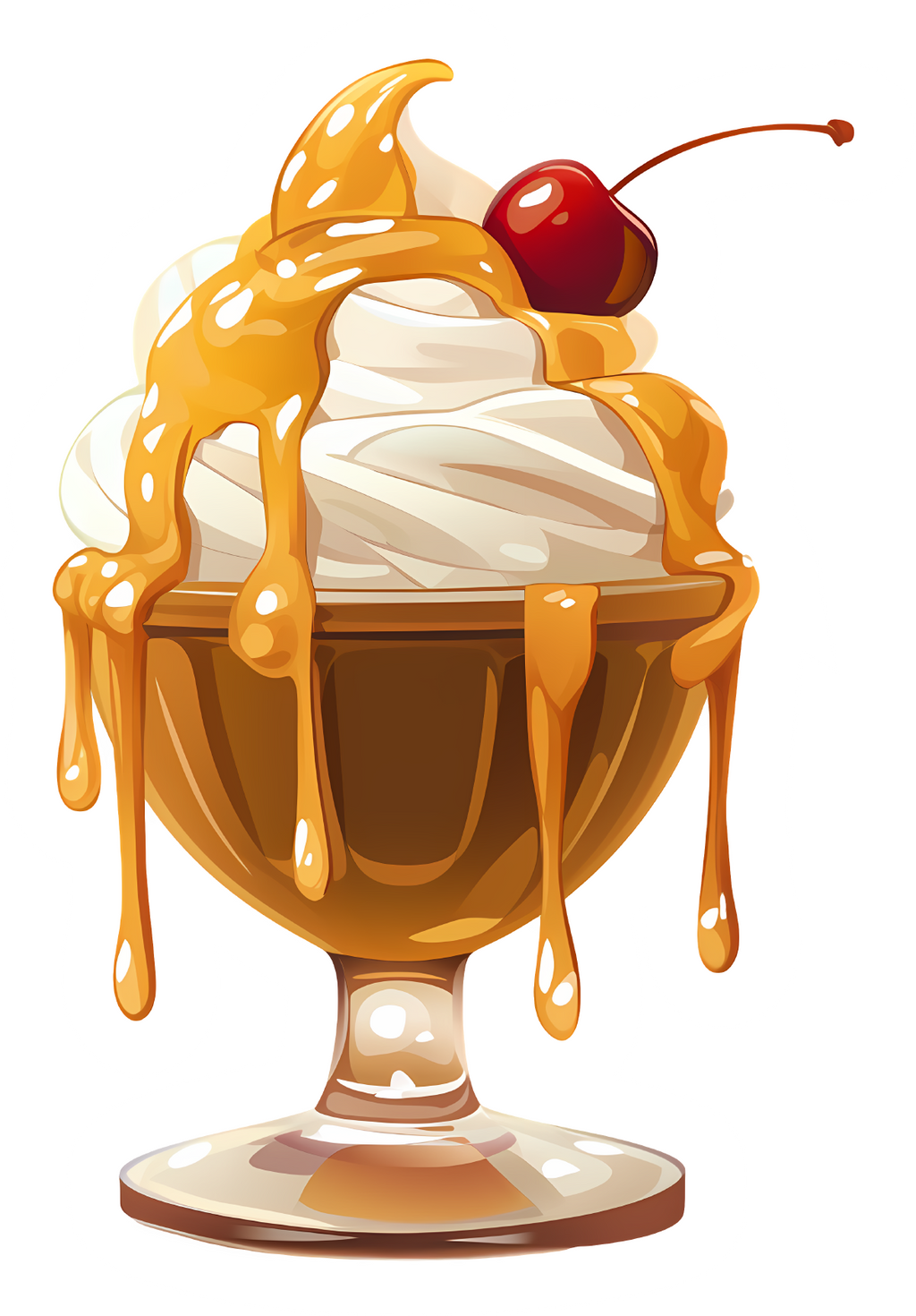 Caramel Sundae Sticker Premium Vinyl Sticker