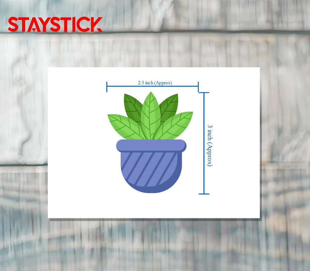 FLOWER POT STICKER Premium Vinyl Sticker