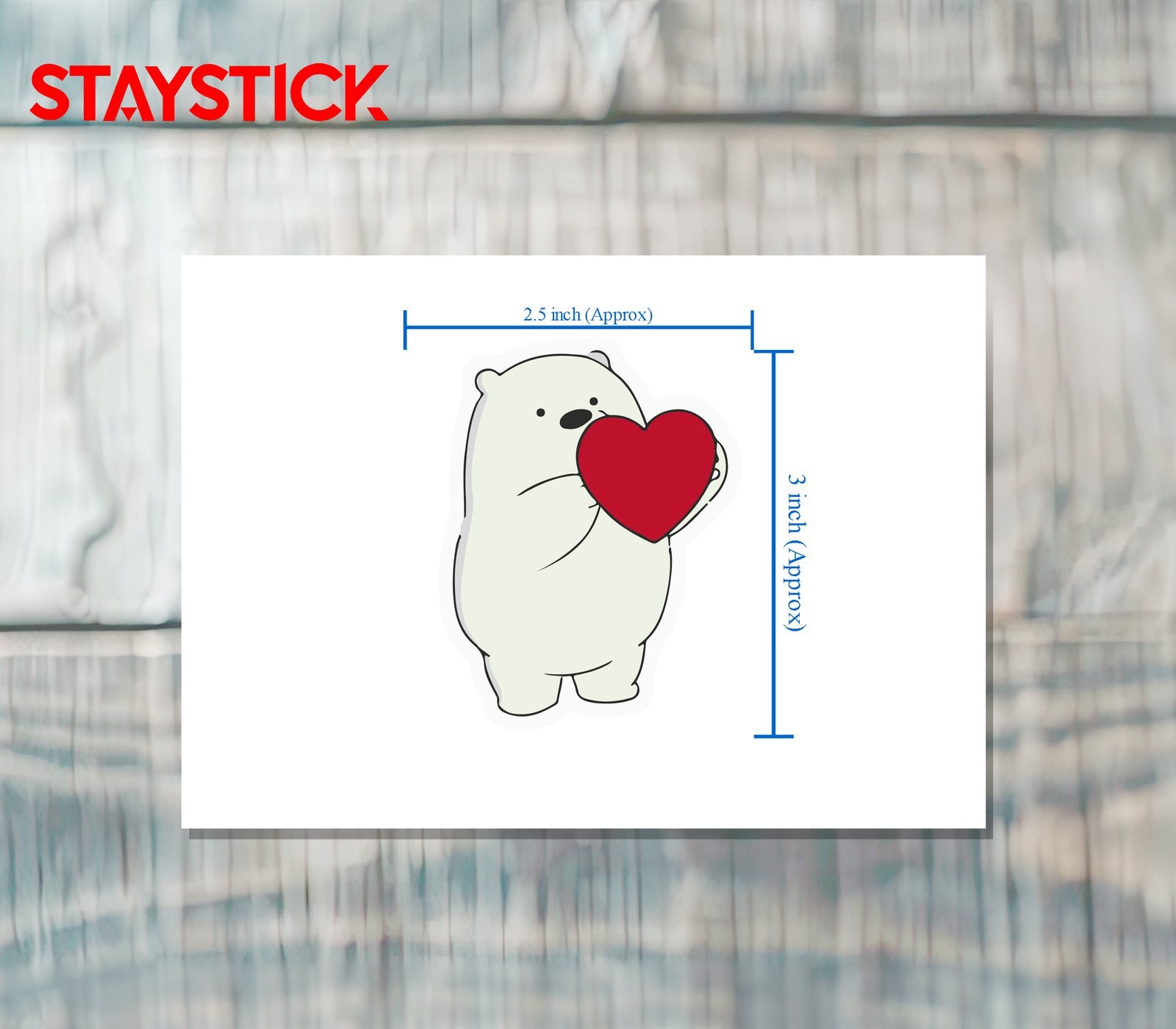 PANDA HEART STICKER Premium Vinyl Sticker