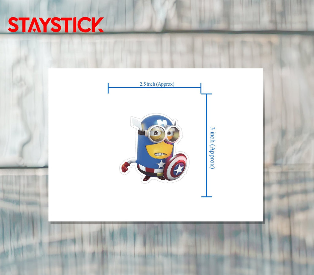 Captain America Minion Sticker Premium Vinyl Sticker