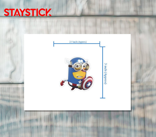 Captain America Minion Sticker Premium Vinyl Sticker