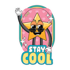 STAY COOL STICKER Metalized Sticker
