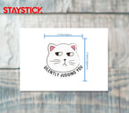 CAT FACE STICKER Premium Vinyl Sticker