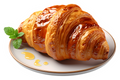 Golden Croissant Sticker Premium Vinyl Sticker