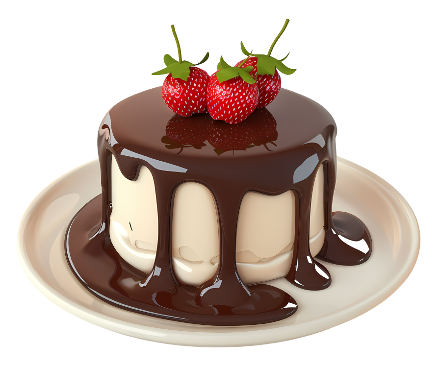 Sweet Chocolate Bliss Cake Premium Vinyl Sticker