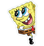 Spongebob Squarepants Peek Sticker Premium Vinyl Sticker