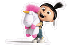 Agnes and Fluffy Unicorn Sticker Premium Vinyl Sticker